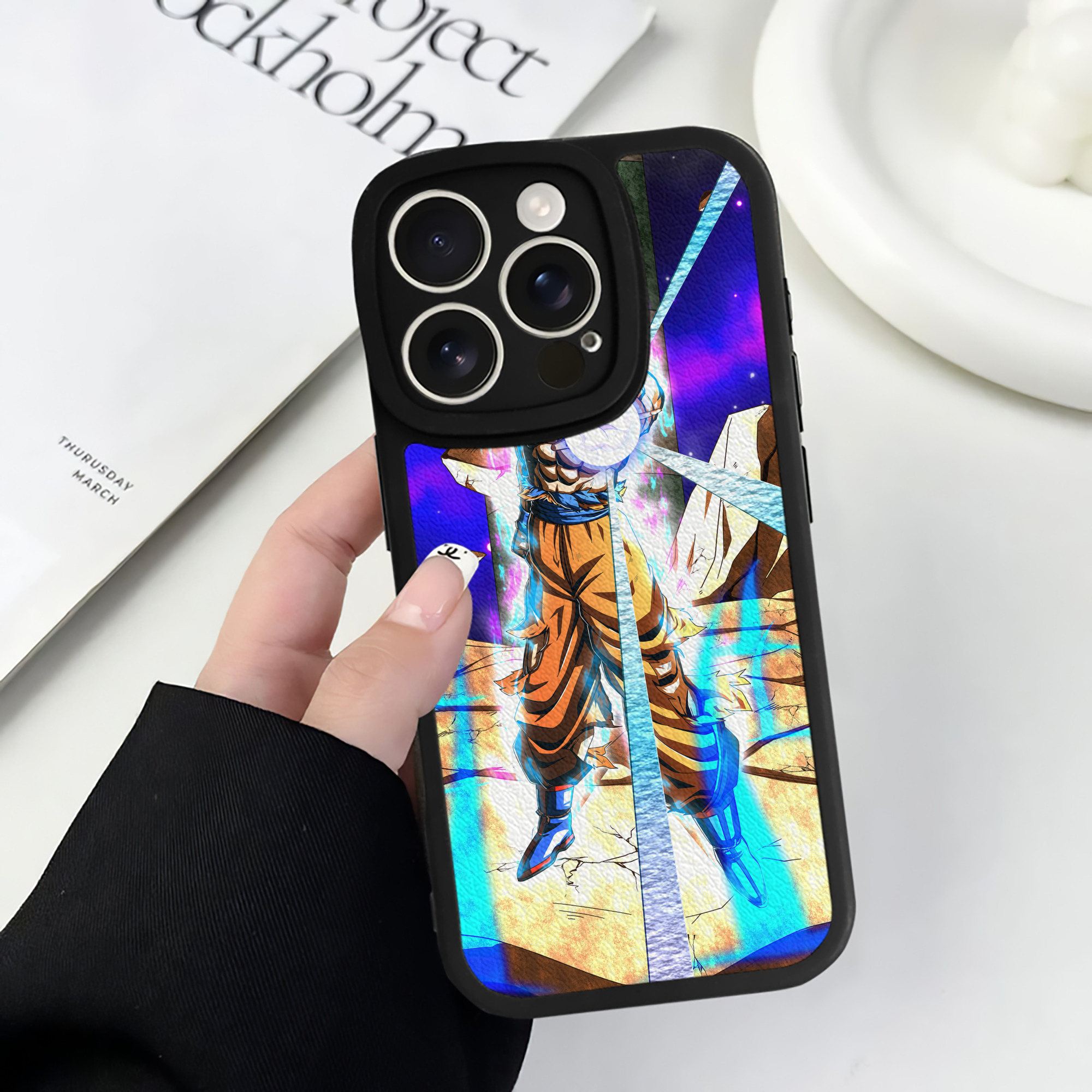 （画像用） ドラゴンボール DRAGON BALL 【iPhone 16シリーズ対応】シリコンスマホケース（レザー調） 材質：シリコン